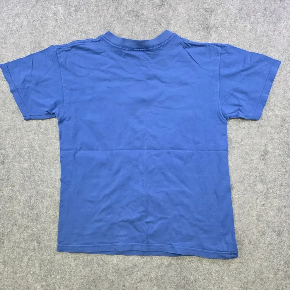 Vintage Yu-Gi-Oh T Shirt Youth Boys Large Blue Its‎ Time To Duel Graphic 2000s